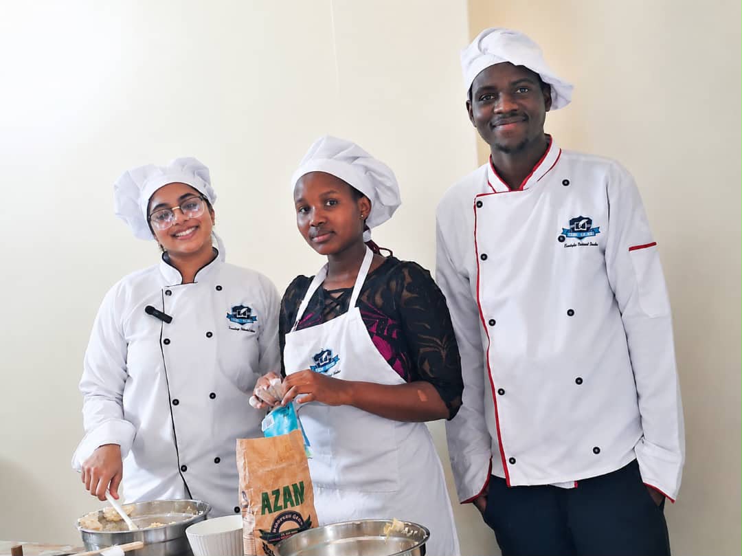 YILED culinary learners and instructor
